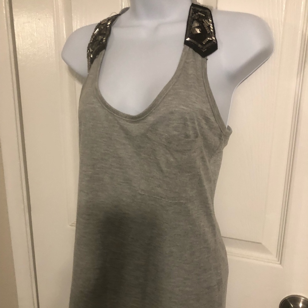 Awesome Embellished tank with pocket